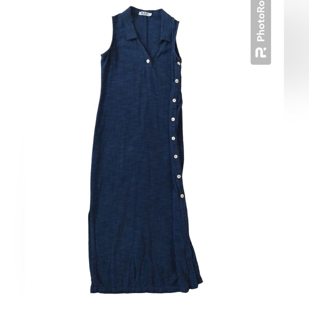 M.A.C dress Maxi navy size small Marin apparel company